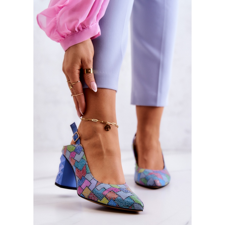 Lederpumps On A Bar Maciejka 05427-06 Mehrfarbig blau 1