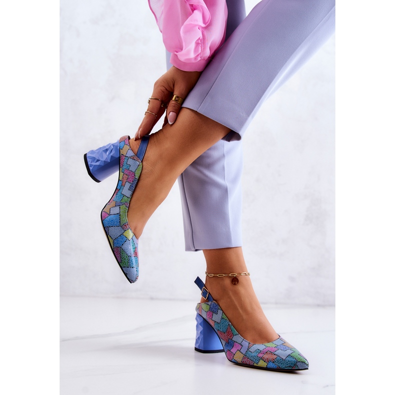 Lederpumps On A Bar Maciejka 05427-06 Mehrfarbig blau 2