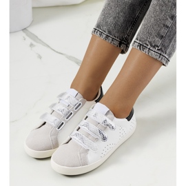 Weiße Surrey-Sneaker für Damen schwarz silber- grau 1