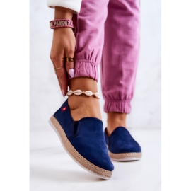 Damen Espadrilles Slip-On Big Star JJ276003 Marineblau 1