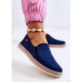 Damen Espadrilles Slip-On Big Star JJ276003 Marineblau 2