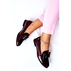 Damen Brogues Maciejka Lackierte Loafer Marbled Burgundy 04099-33 / 00-1 schwarz rot 1