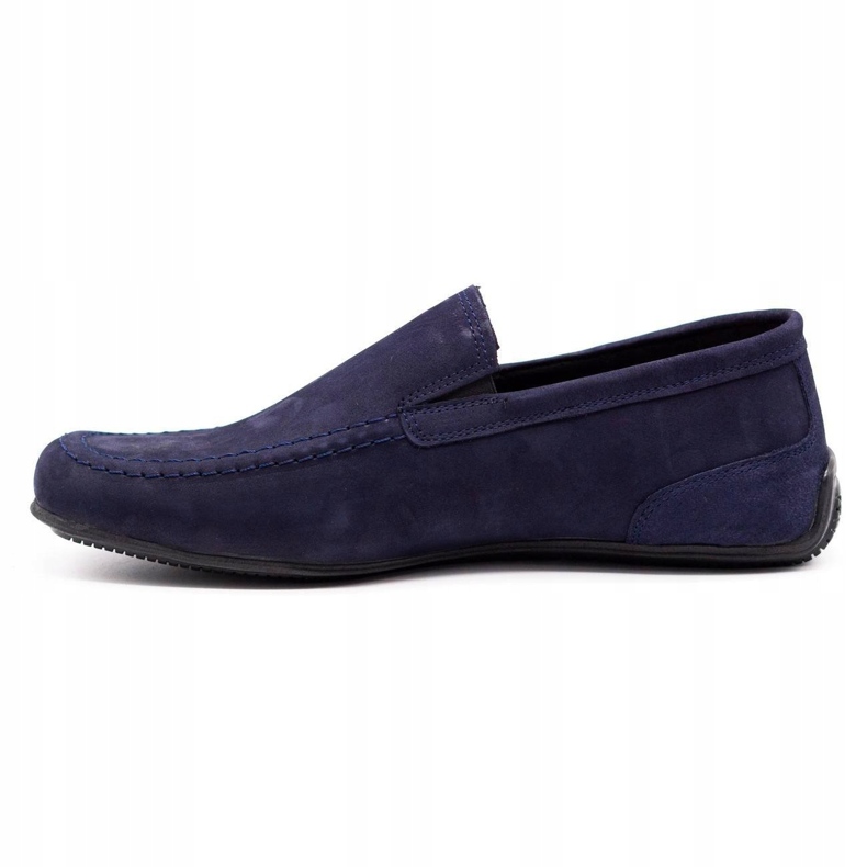 Polbut Herren Leder Slipper 2105 marineblau 1