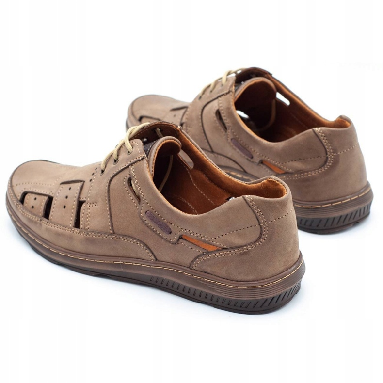 KENT Herren Sommerschuhe durchbrochen 600 braun 2