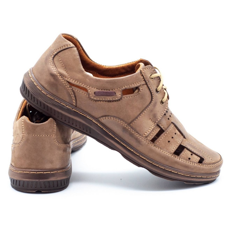 KENT Herren Sommerschuhe durchbrochen 600 braun 4