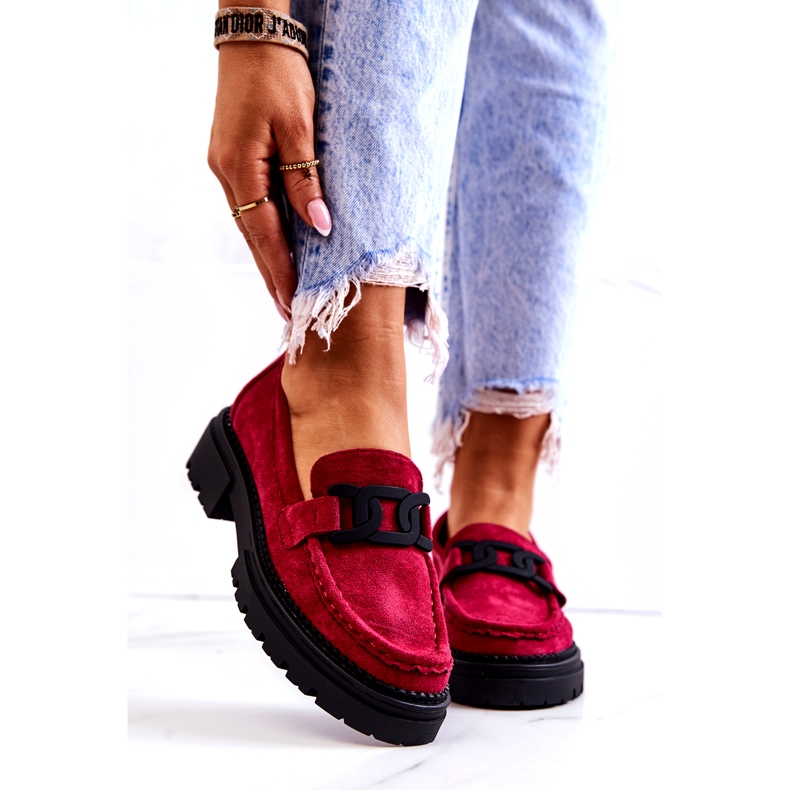 PL5 Wildleder-Loafer mit La.Fi-Dekoration Fuchsia Laurene rot rosa blau 2