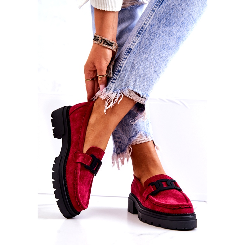 PL5 Wildleder-Loafer mit La.Fi-Dekoration Fuchsia Laurene rot rosa blau 3
