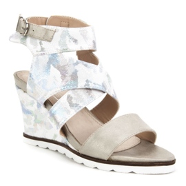 Filippo DS175 / 18 Sl silberne Sandalen grau mehrfarbig 2