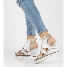 Filippo DS175 / 18 Sl silberne Sandalen silber- grau mehrfarbig 1