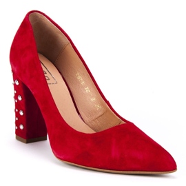 Filippo 2571 / J Velour Rote Pumps 1