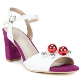 Filippo DS772 / 19 Wh Fh weiße Sandalen rosa 1