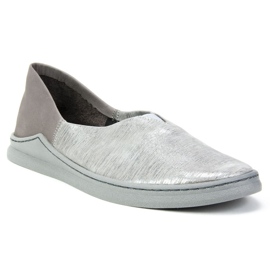 Filippo Schuhe 04078-13 / 00-0 Grau Silber plus Streifen mehrfarbig silber- 1