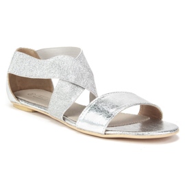 Filippo DS780 / 19 Si Silberne Sandalen grau golden gelb 1