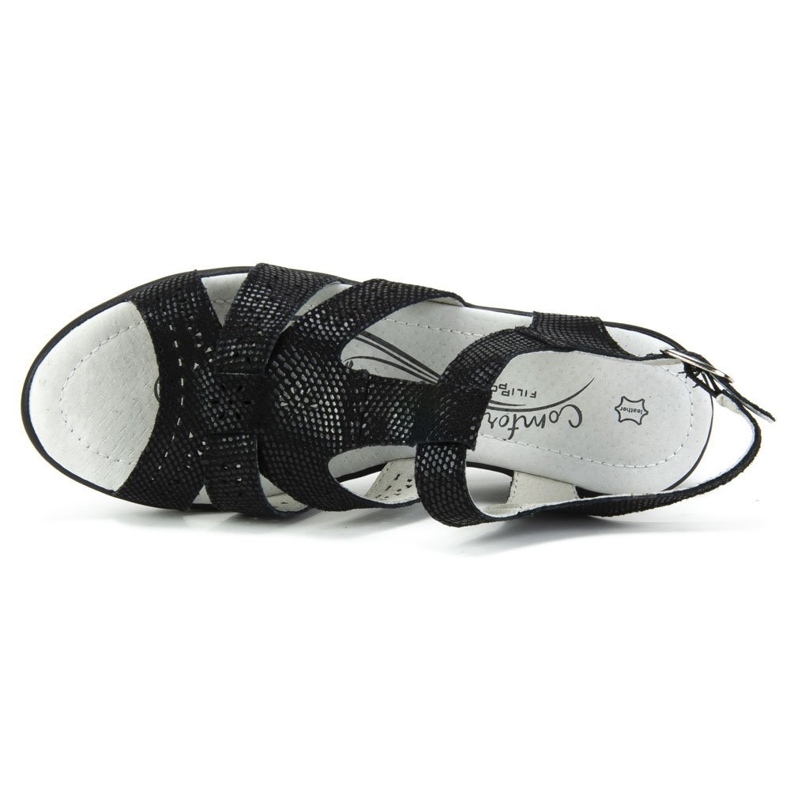 Ledersandalen Filippo DS744 / 19 Bk schwarz 1