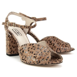 Filippo 1449 Panterka-Sandalen beige 2