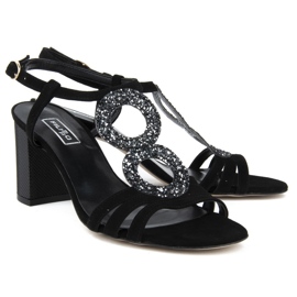 Sandalen Filippo 1453 schwarzes Wildleder 2