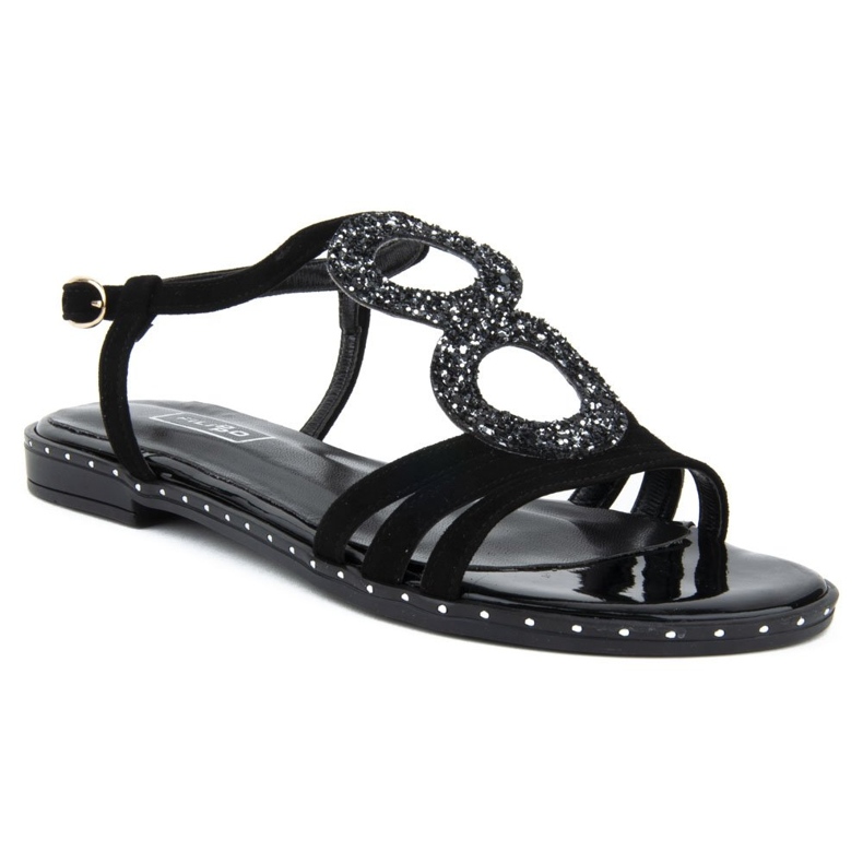 Sandalen Filippo 1453N schwarzes Wildleder 1