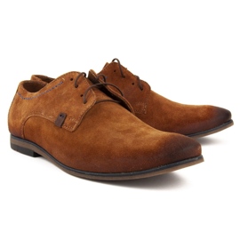 Lederschuhe Filippo 239 roter Velours braun 2