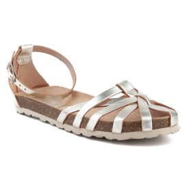 Filippo Villa-011 Cristal Platino Sandalen silber- 1