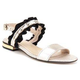 Filippo 500 Sandalen Schwarz / Gold golden 1