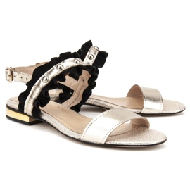 Filippo 500 Sandalen Schwarz / Gold golden 2