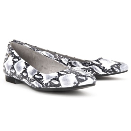 Filippo Schuhe 00873-62 / 00-5 Schlange Schwarz und Weiß grau 2