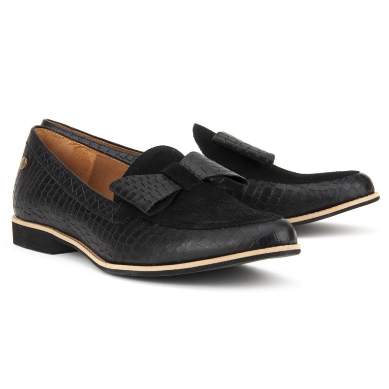 Filippo 04099-61 / 00-1 Schwarze Krokodilschuhe 2