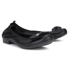 Filippo 477 Black Grain Ballerinas schwarz 2