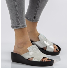 Lederhausschuhe Filippo DK1222 / 20 Si silber silber- 1