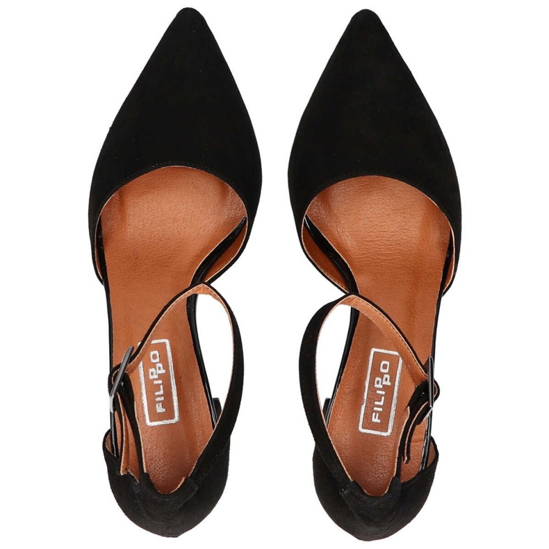 Filippo 1515 Schwarze Wildledersandalen 1