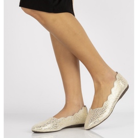 Lederballerinas Filippo DP1336 / 20 Gehen Sie golden gelb 1