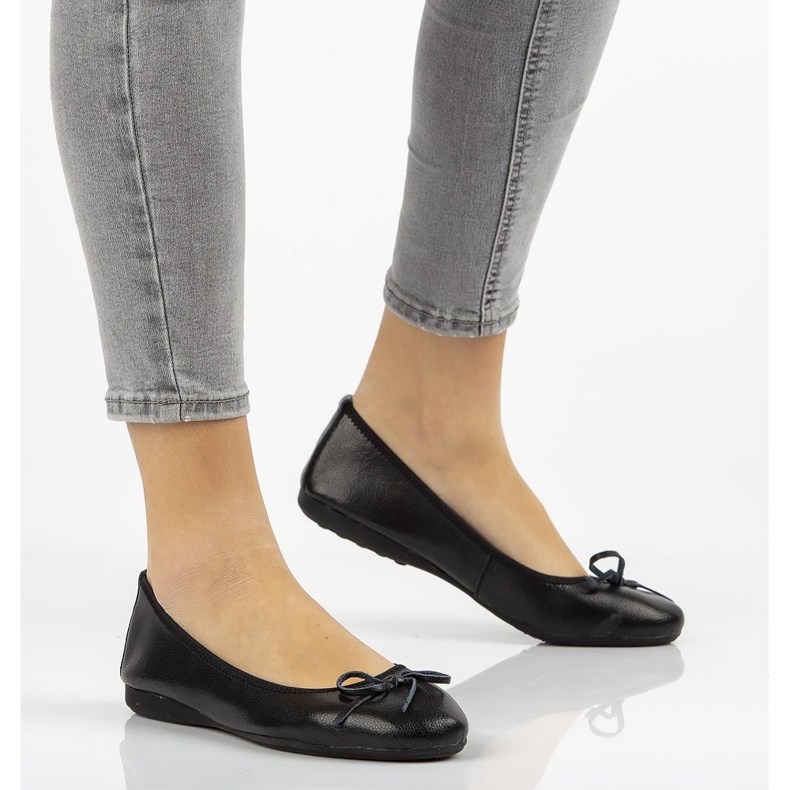 Lederballerinas Filippo DP038 / 20 Bk schwarz 2