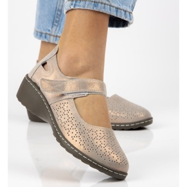 Lederschuhe Filippo DP1319 / 20 Gehen Sie golden 1