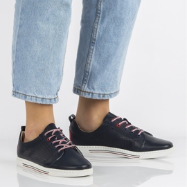 Lederschuhe Filippo DP008 / 20 Nv marineblau navy blau 2