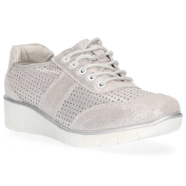 Lederschuhe Filippo DP028 / 20 Si Silber grau 1