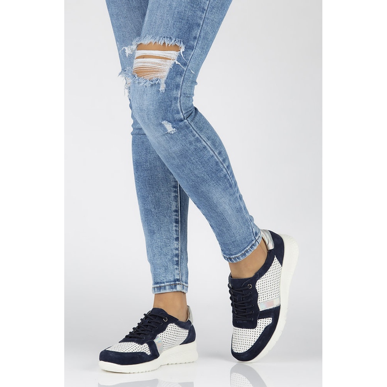 Filippo DP1389 / 20 Wh Nv White Navy Schuhe weiß marineblau gelb 1