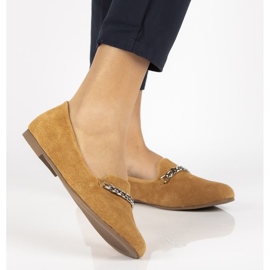 Lederhalbschuhe Filippo DP1219 / 20 Ca Kamel braun 1