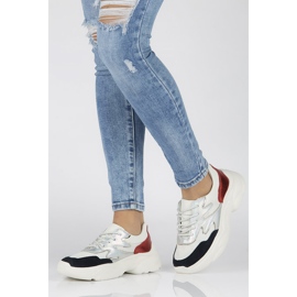 Lederturnschuhe Filippo DP1410 / 20 Wh Rd weiß rot 1