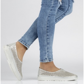 Filippo DP1400 / 20 Si Silberne Schuhe khaki silber- grau grün 2