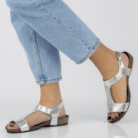 Filippo DS1271 / 20 Si silberne Sandalen silber- grau 2