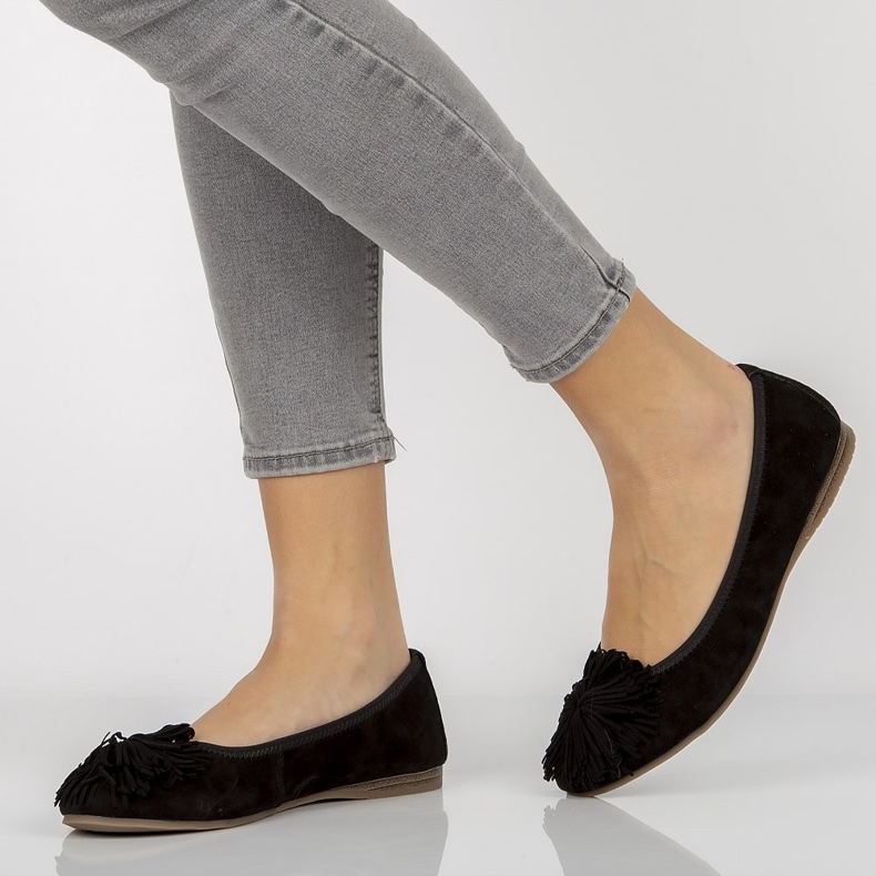 Lederballerinas Filippo DP1206 / 20 Bk schwarz 2