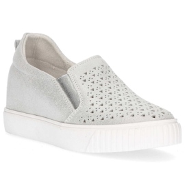 Lederschuhe Filippo DP1398 / 20 Si Silber 2