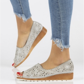 Filippo DP1399 / 20 Si Silberne Schuhe silber- grau 1