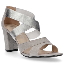 Filippo DS776 / 20 Si Silberne Sandalen grau 2