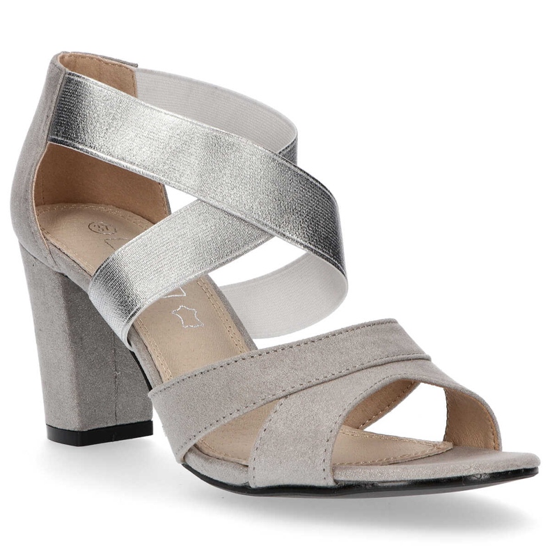 Filippo DS776 / 20 Si Silberne Sandalen grau 2