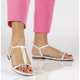 Filippo DS1297 / 20 Si Silberne Sandalen silber- grau 1