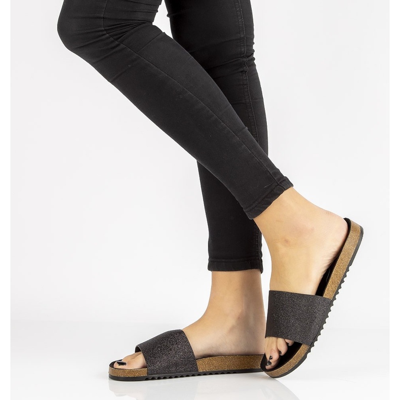 Filippo DK1373 / 20 Bk Schwarze Hausschuhe 1