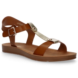 Filippo DS105 / 20 Br braune Sandalen gelb 1