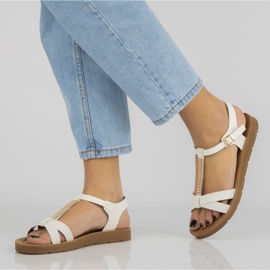 Filippo DS802 / 20 Wh Weiße Sandalen braun 1