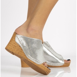 Lederhausschuhe Filippo DK786 / 20 Si silber silber- 1